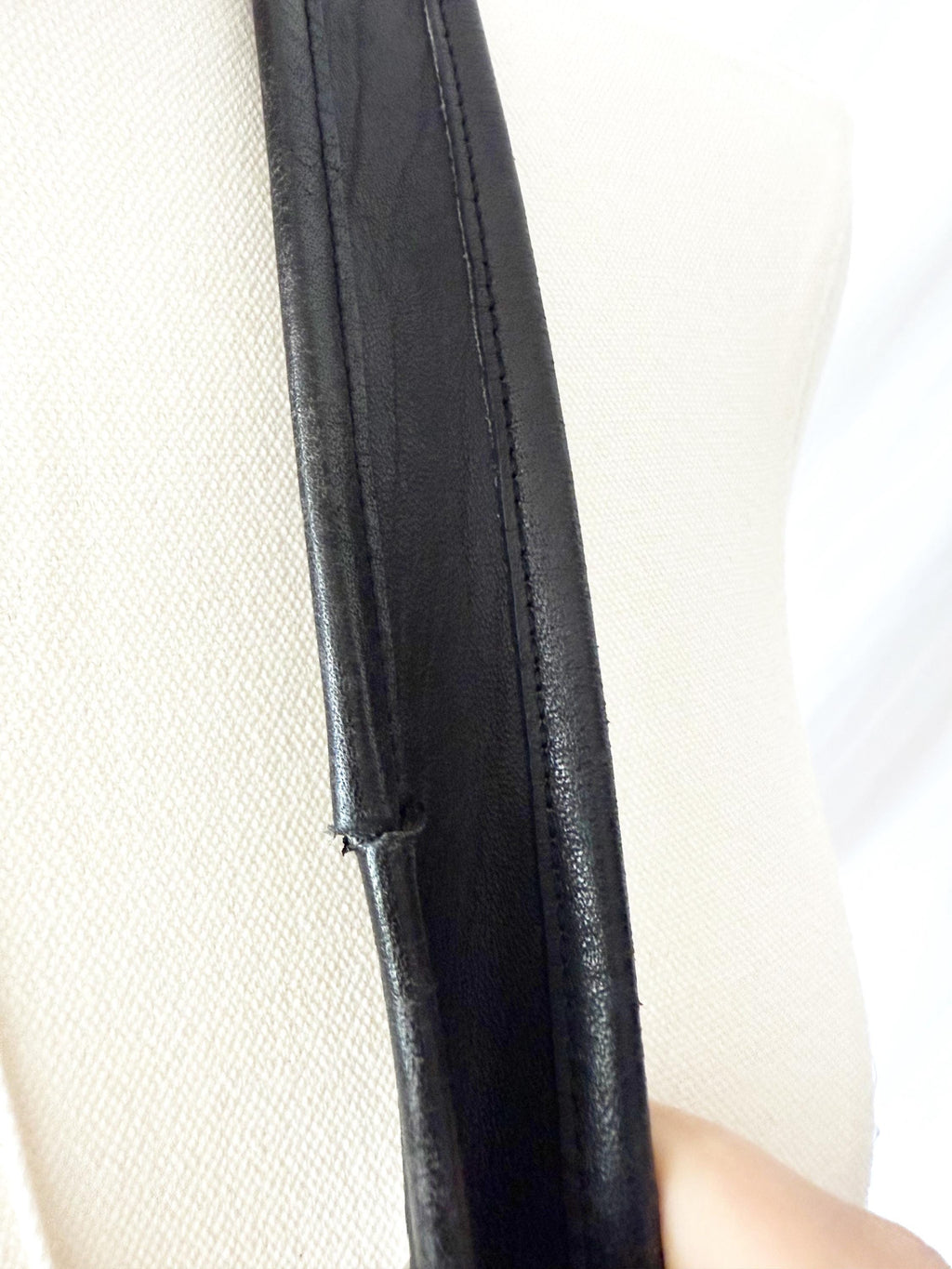 Vintage Coach Black Leather Bucket Bag: Annie Hall Style