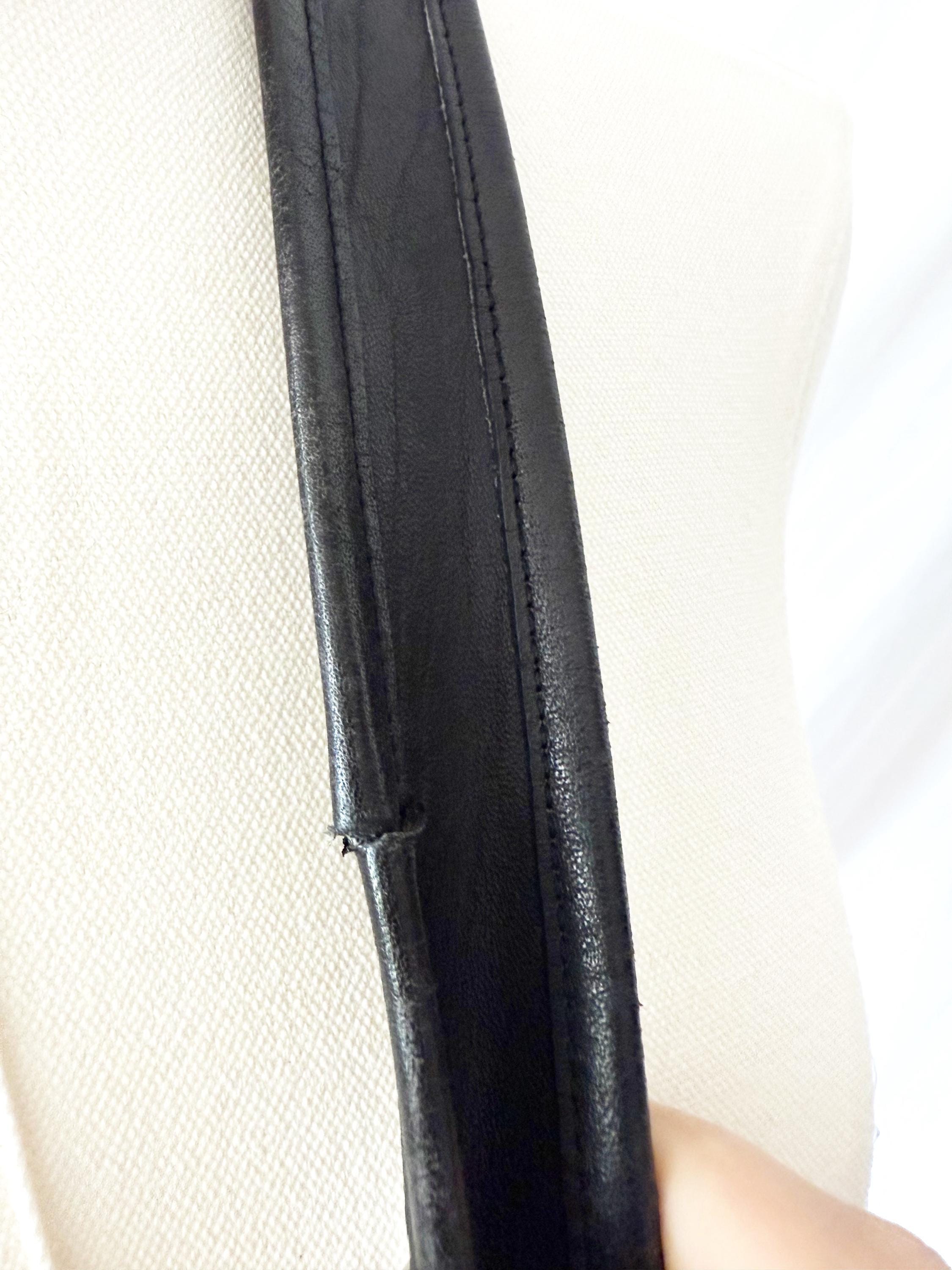 Vintage Coach Black Leather Bucket Bag: Annie Hall Style