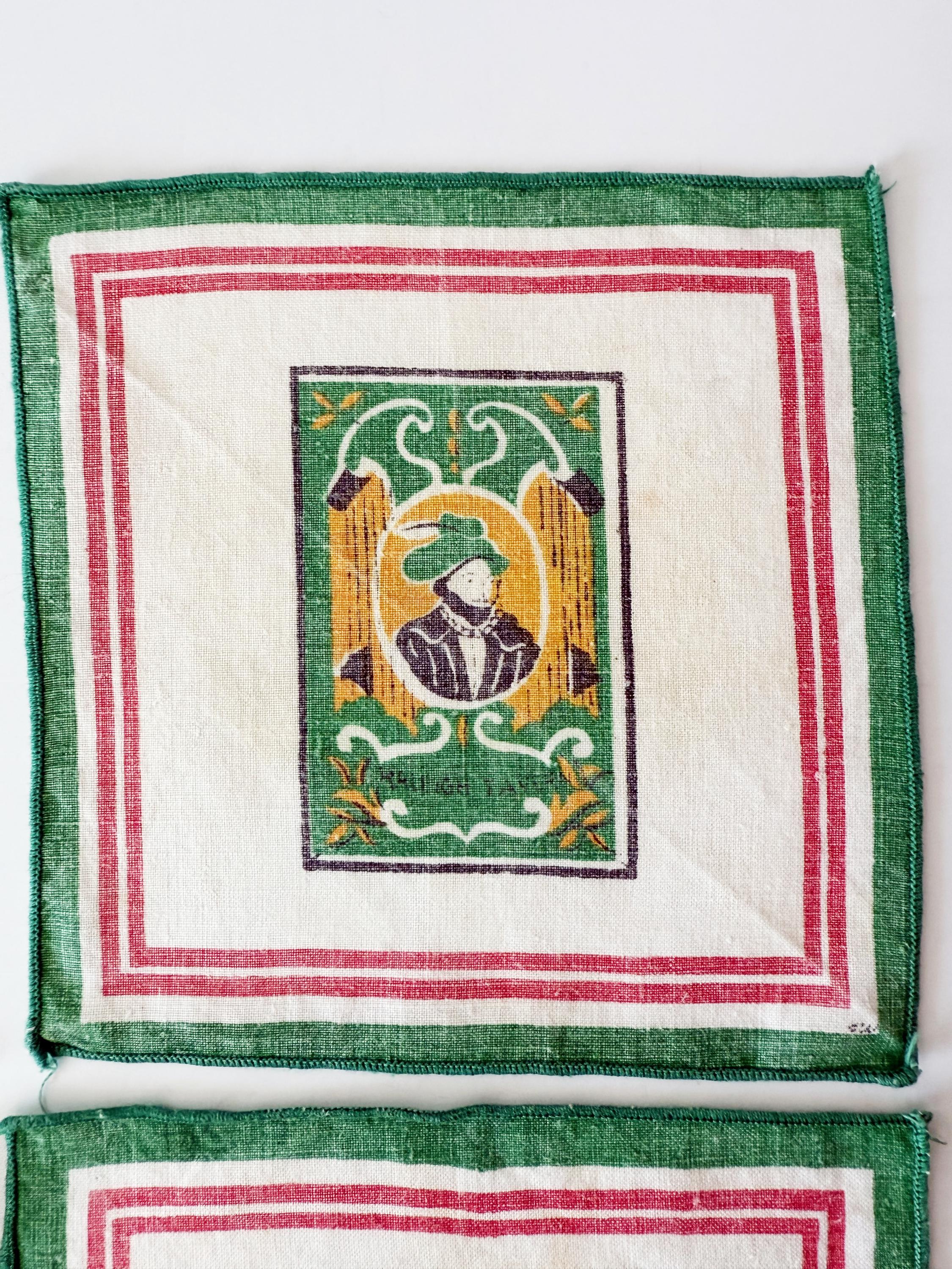 Vintage Christiana Campbell's Tavern Napkins, Williamsburg Virginia Souvenir Cocktail Napkins, Josiah Chowning