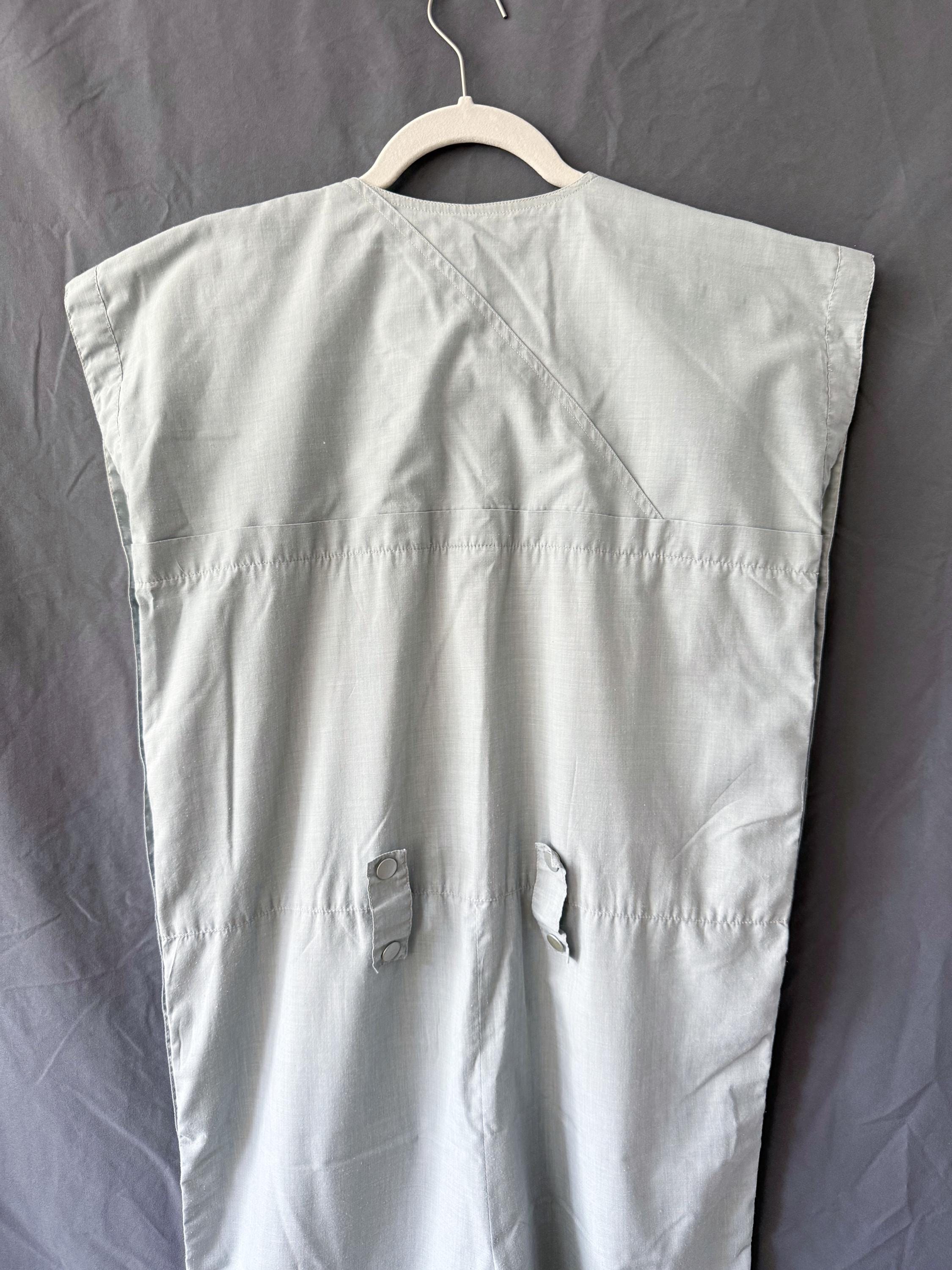 1980s Krizia Poi Grey Jumpsuit with Snap buttons all over Small / Medium