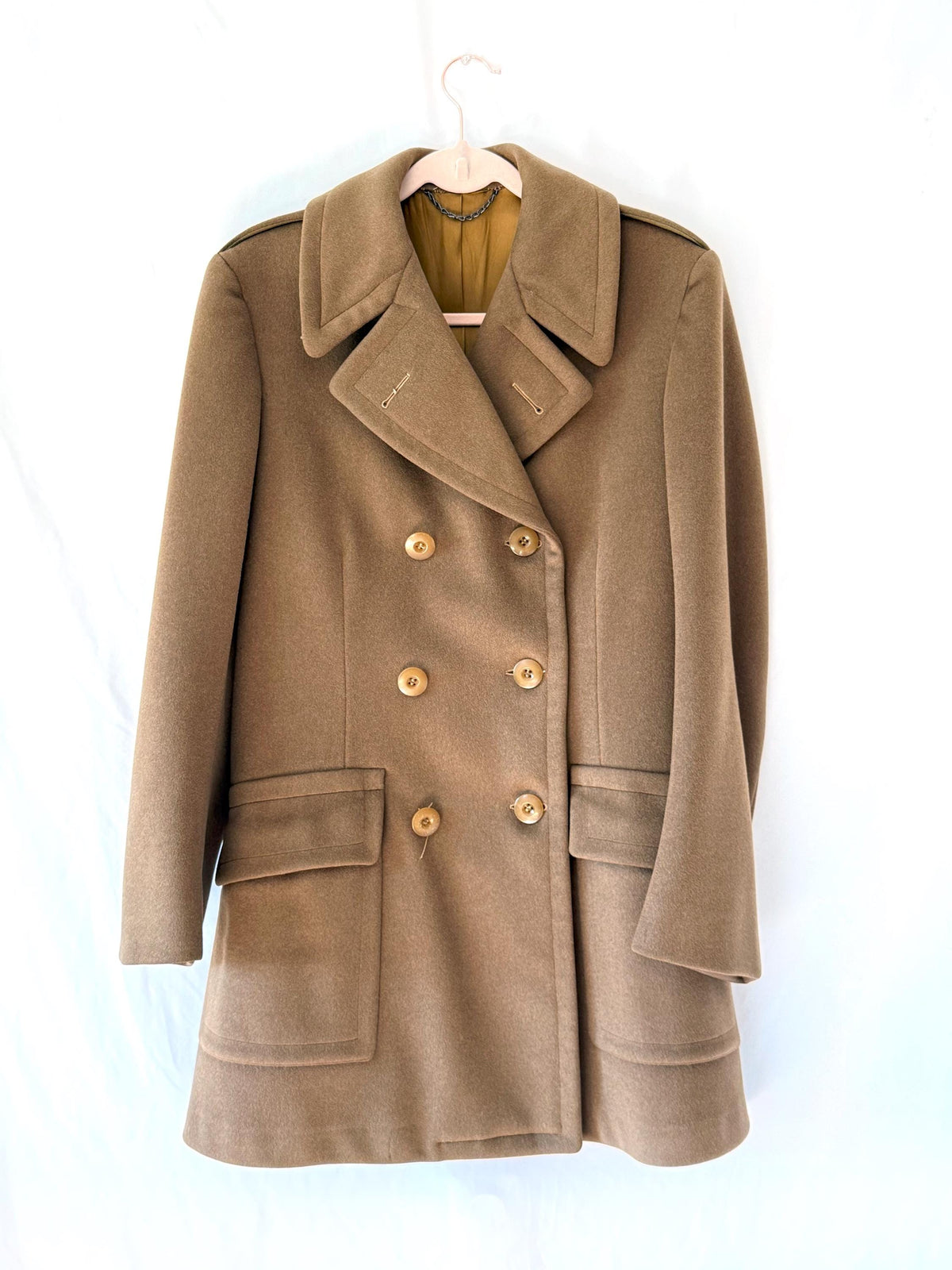 Vintage 1940s Military Wool Coat: Kahn Tailoring, Mens Small