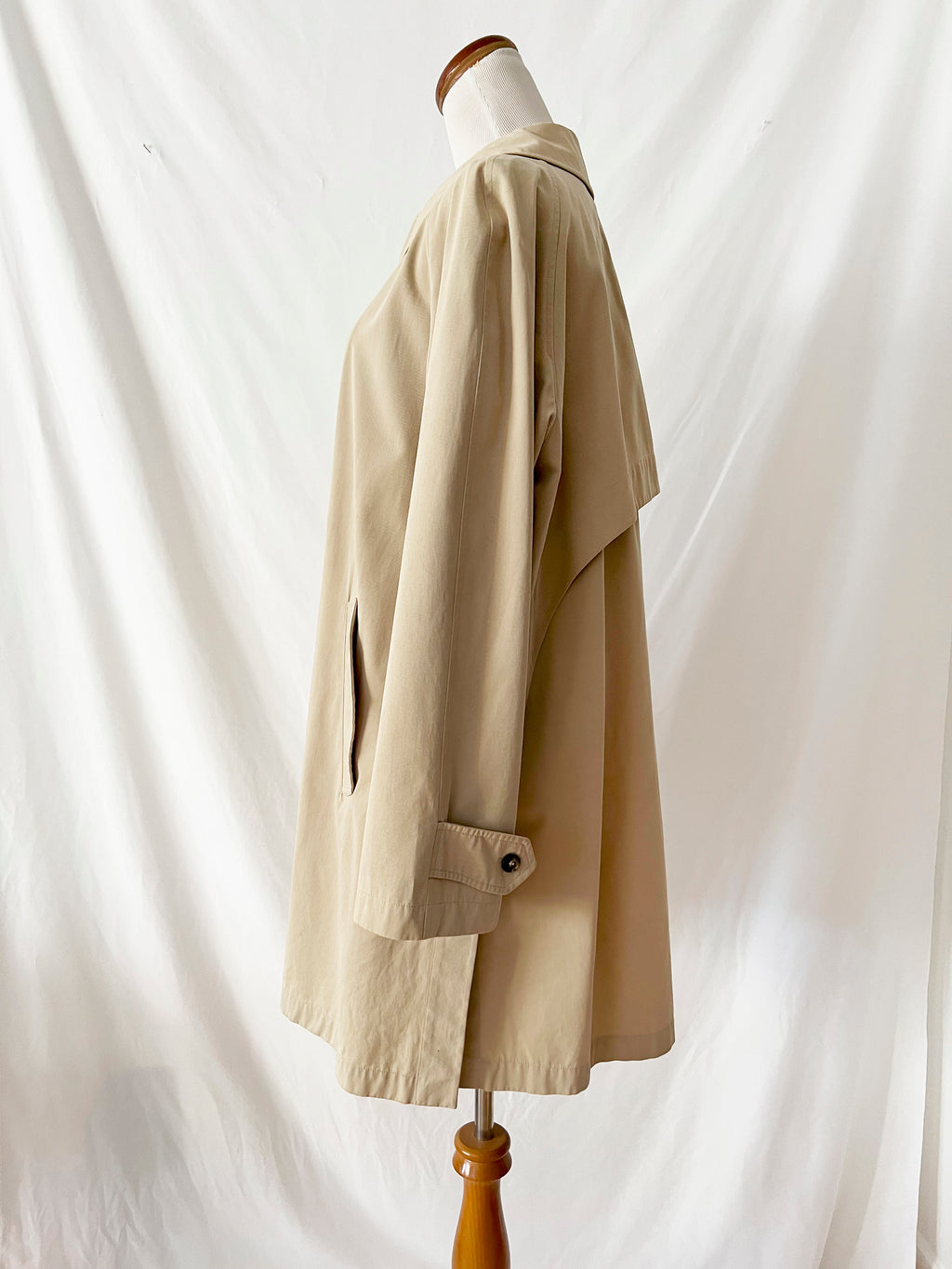Vintage Paul Stuart Trench Coat: Cotton Crepe, Made in Italy
