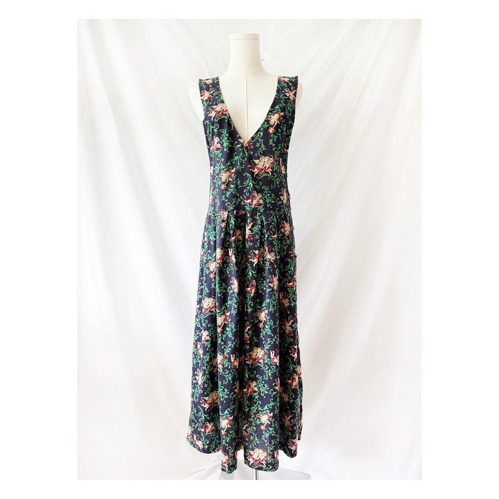 Vintage Pam's Closet Cherubs Angels  Jumper Dress Small