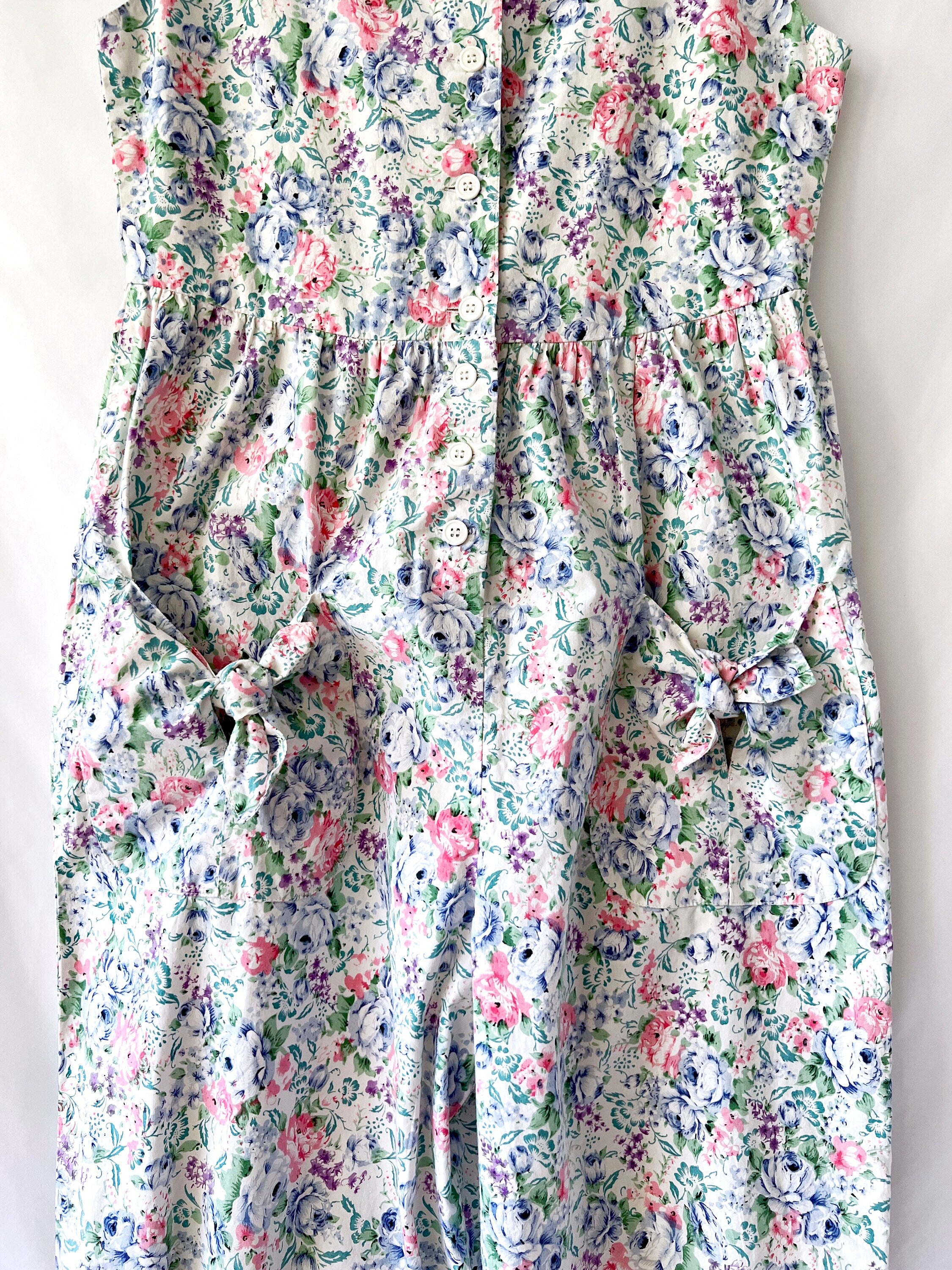 Floral Jumpsuit 1980s Romper One Piece Komil Small