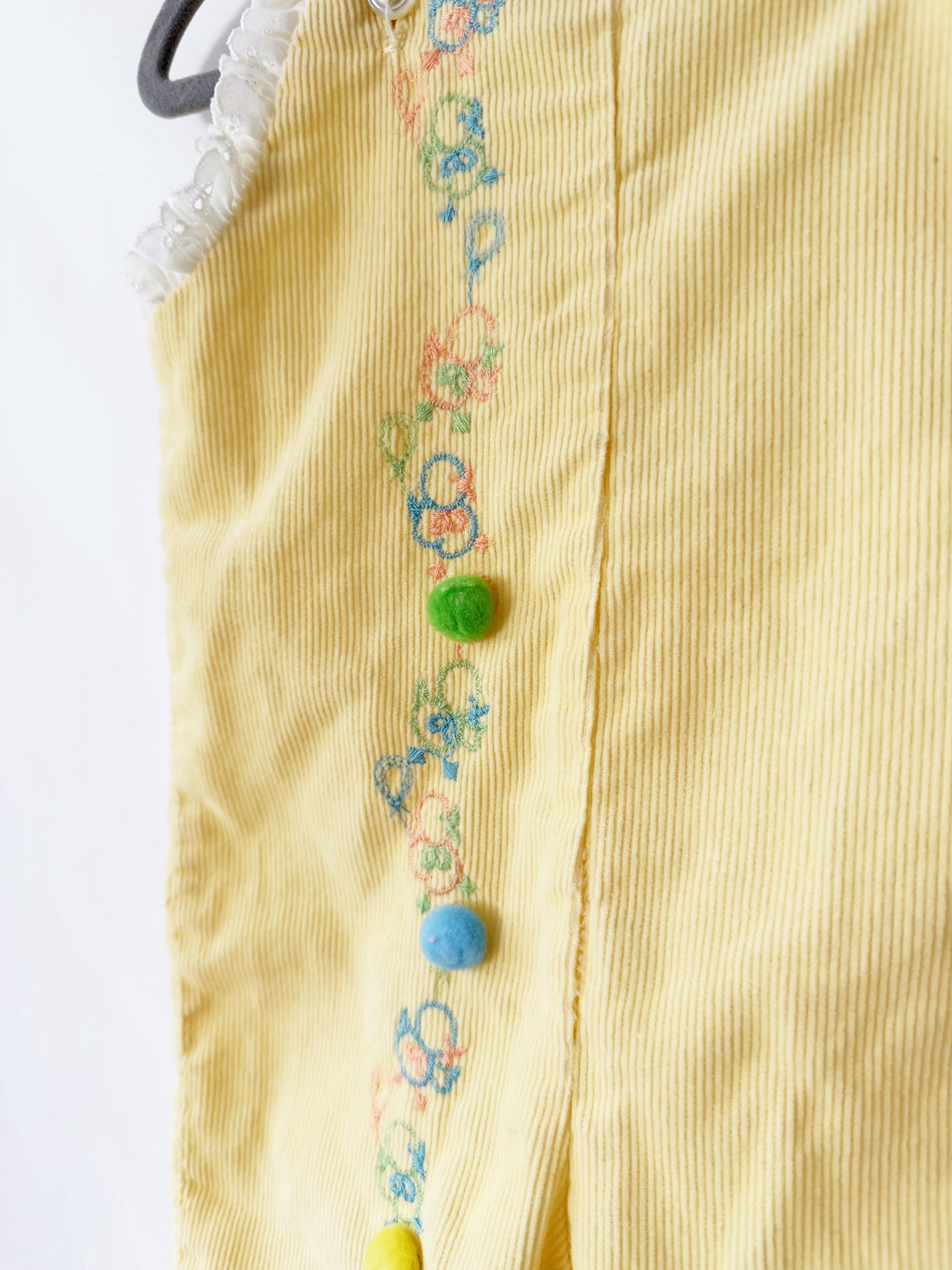 vintage 1980s yellow corduroy overalls 12 months old 1 year old toddler