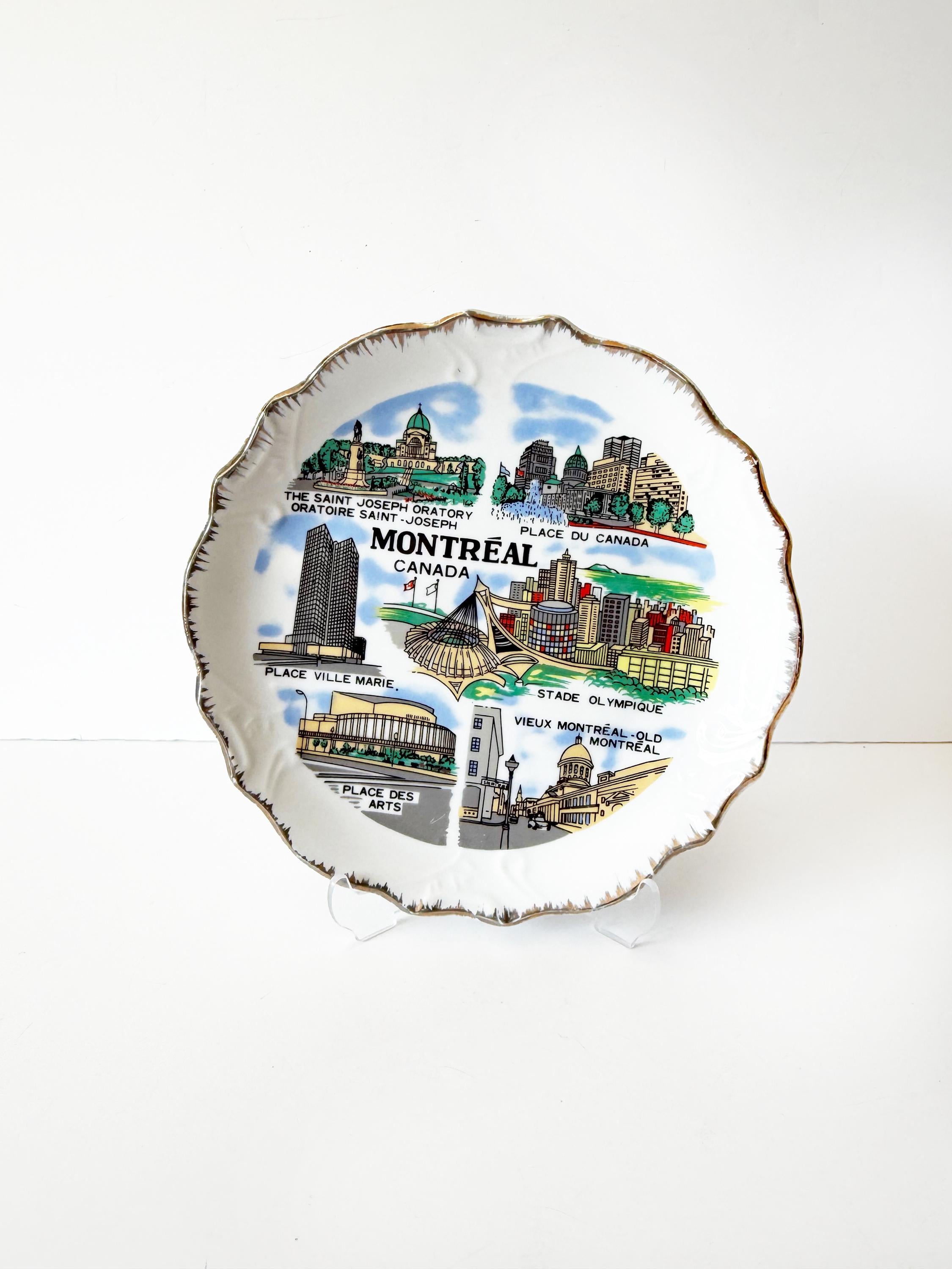 Montreal vintage souvenir plate