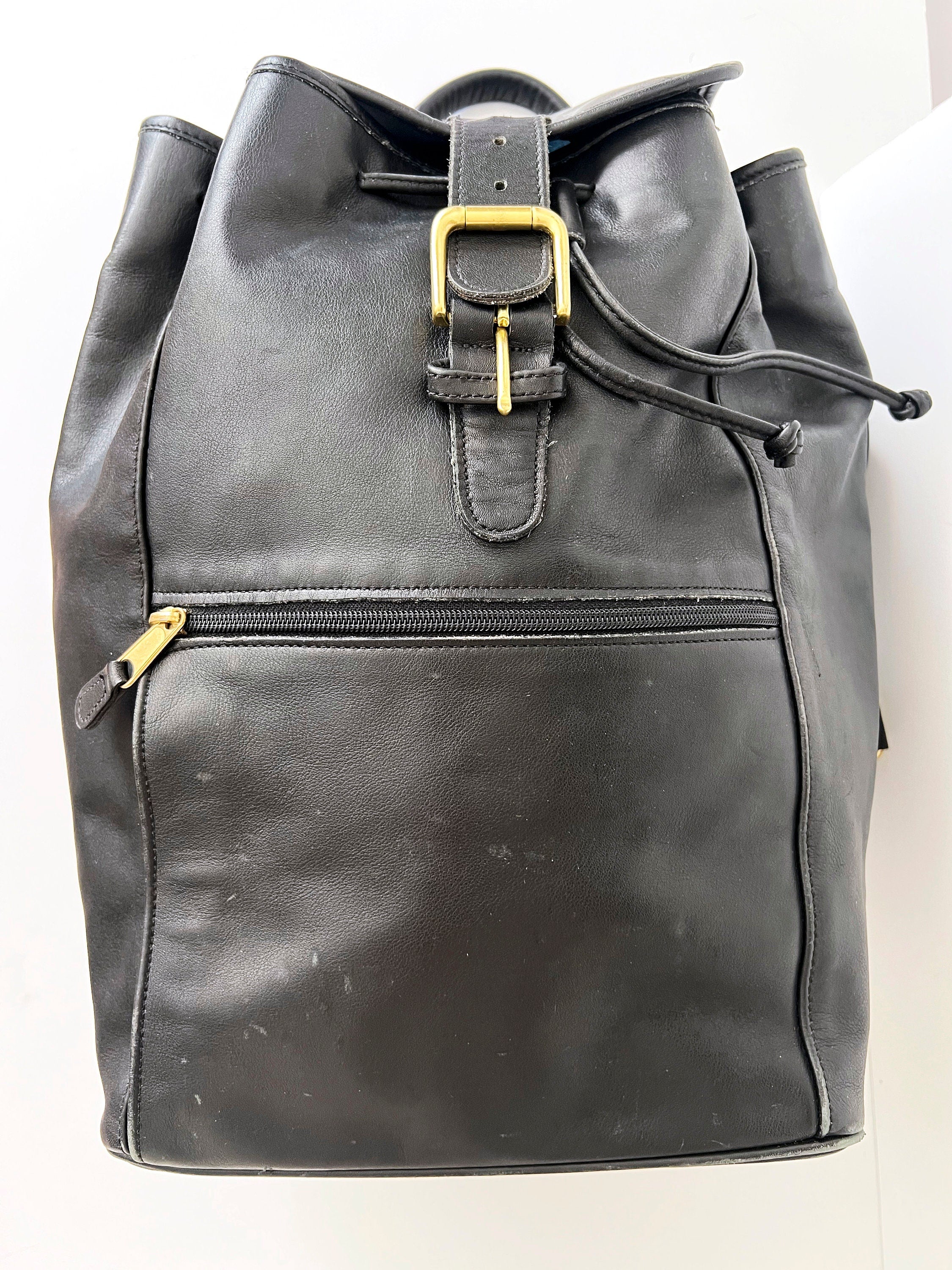 Coach NY Black Leather Backpack