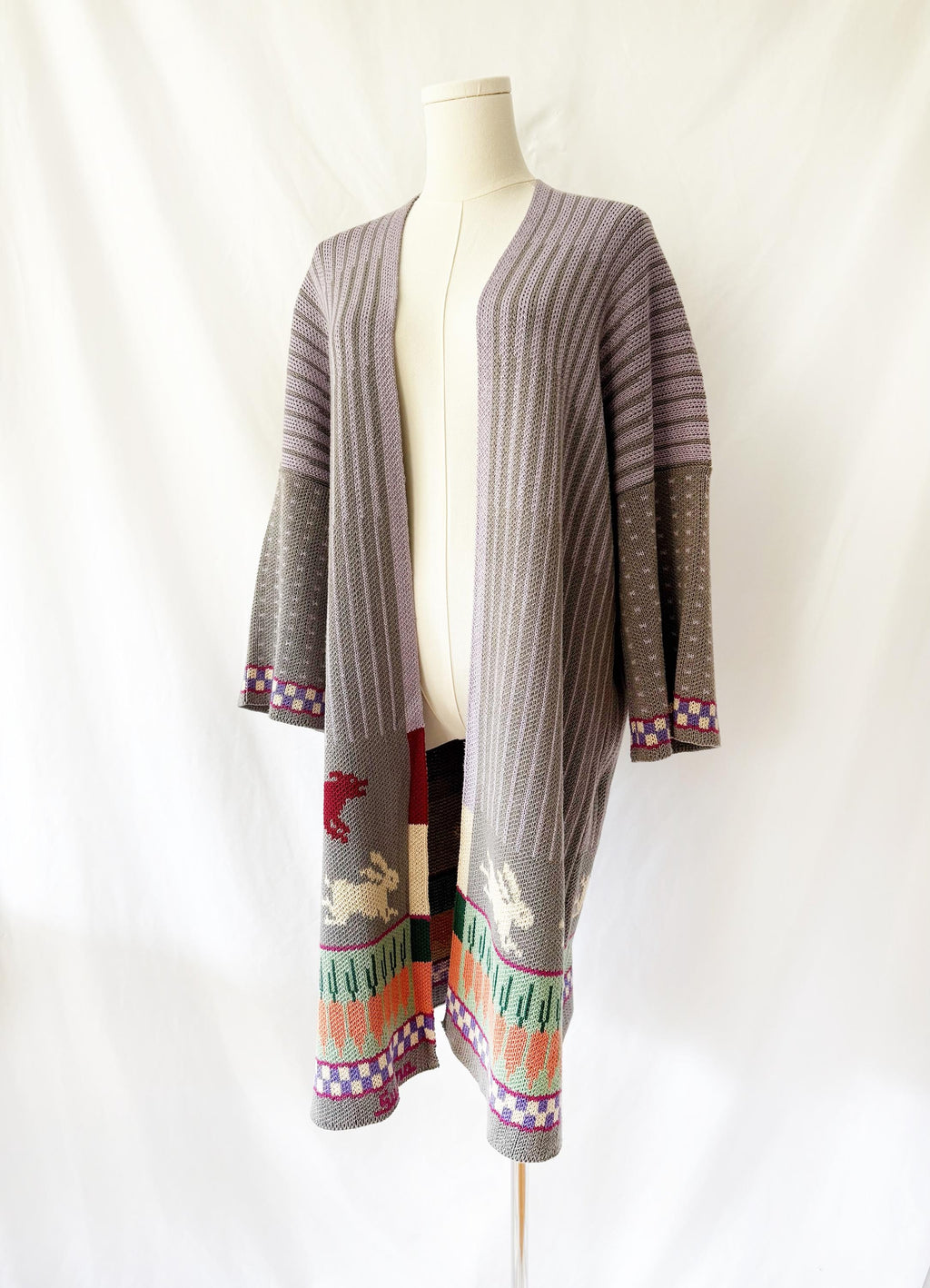 Summa Bunny Rabbit Knit Cardigan Duster  Medium / OS