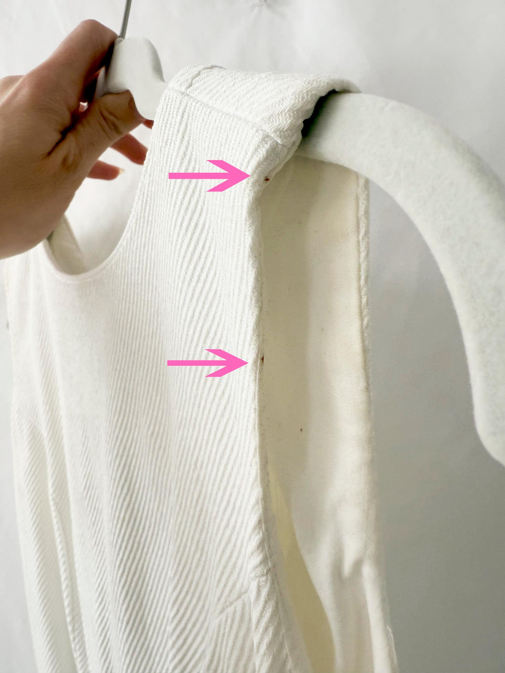 Maggi Stover 1960s White Cotton Sheath Dress with Embroidery XS