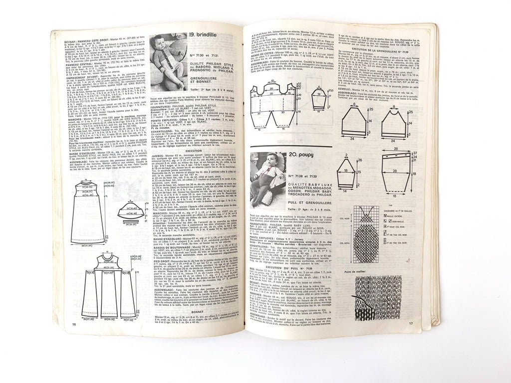 1960s French Baby Knitting Patterns: Graphic Design DIY Craft Book