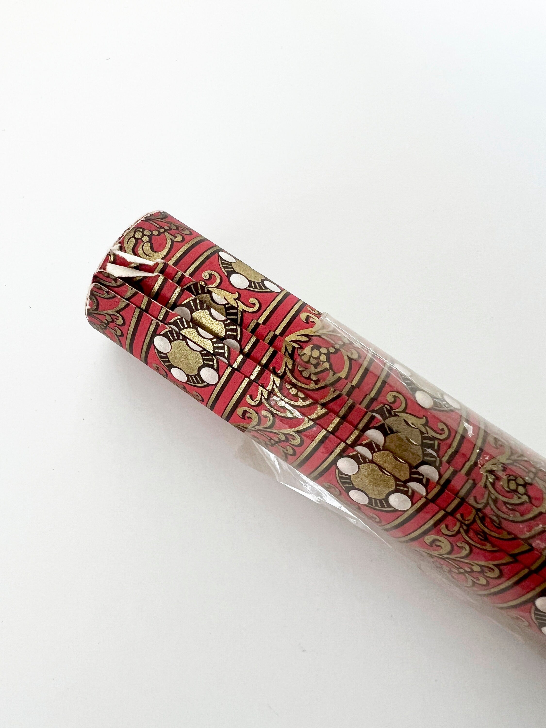 Vintage Florentine Paper: Red, Black & Gold Italian Wrapping Paper (4 Sheets)