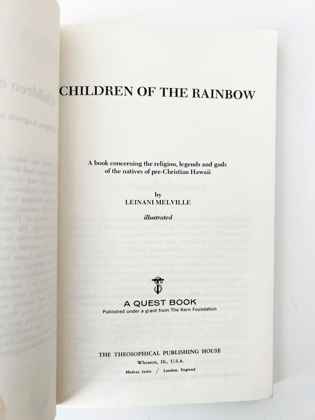 1969 Children of the Rainbow by Leinani Melville