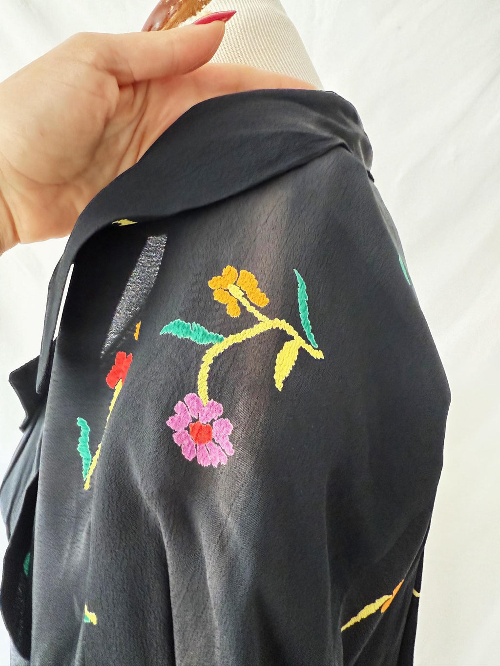 1980s Norma Kamali Floral Dress Size 4