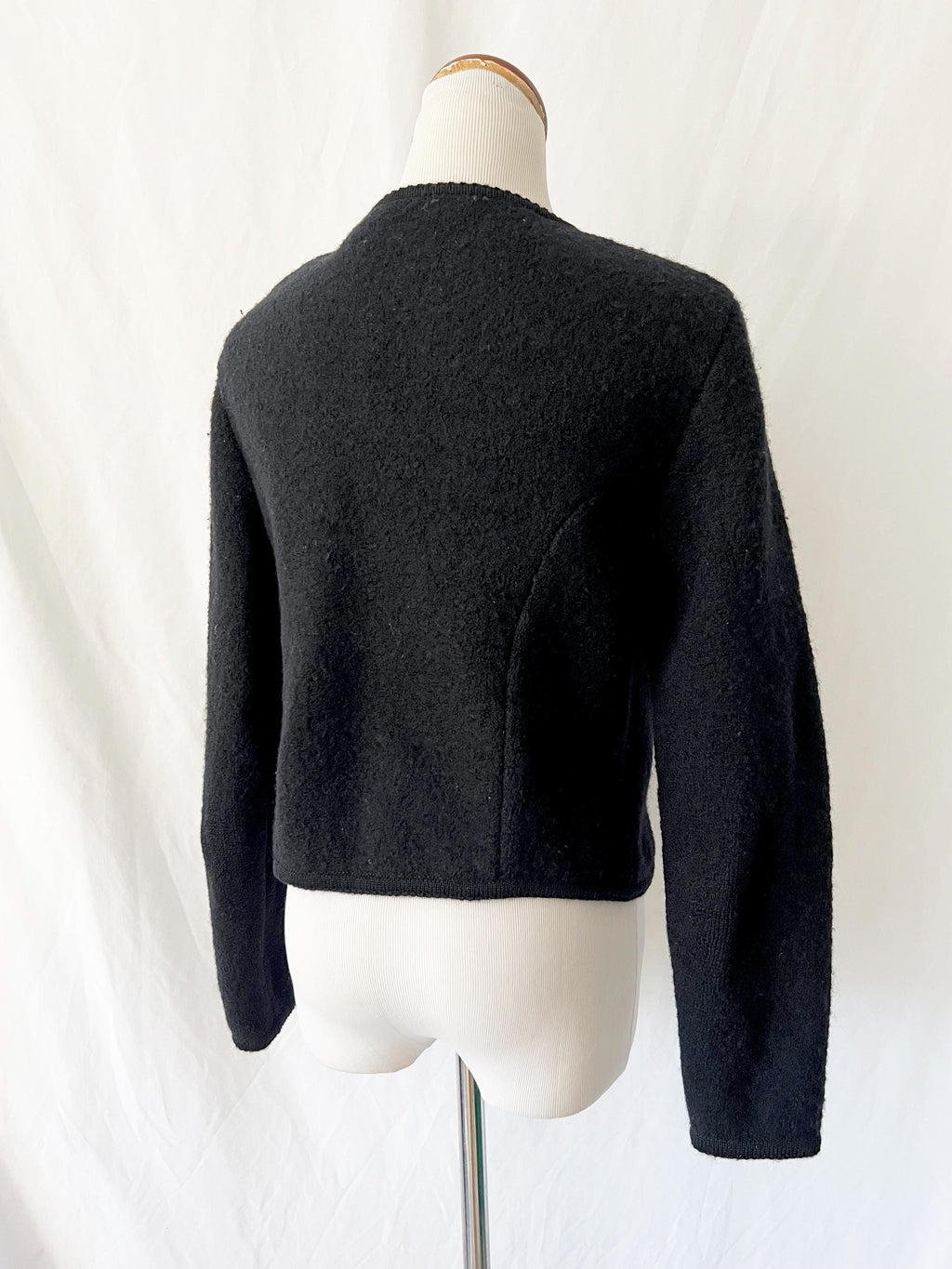 vintage boiled wool cardigan / carroll reed / medium