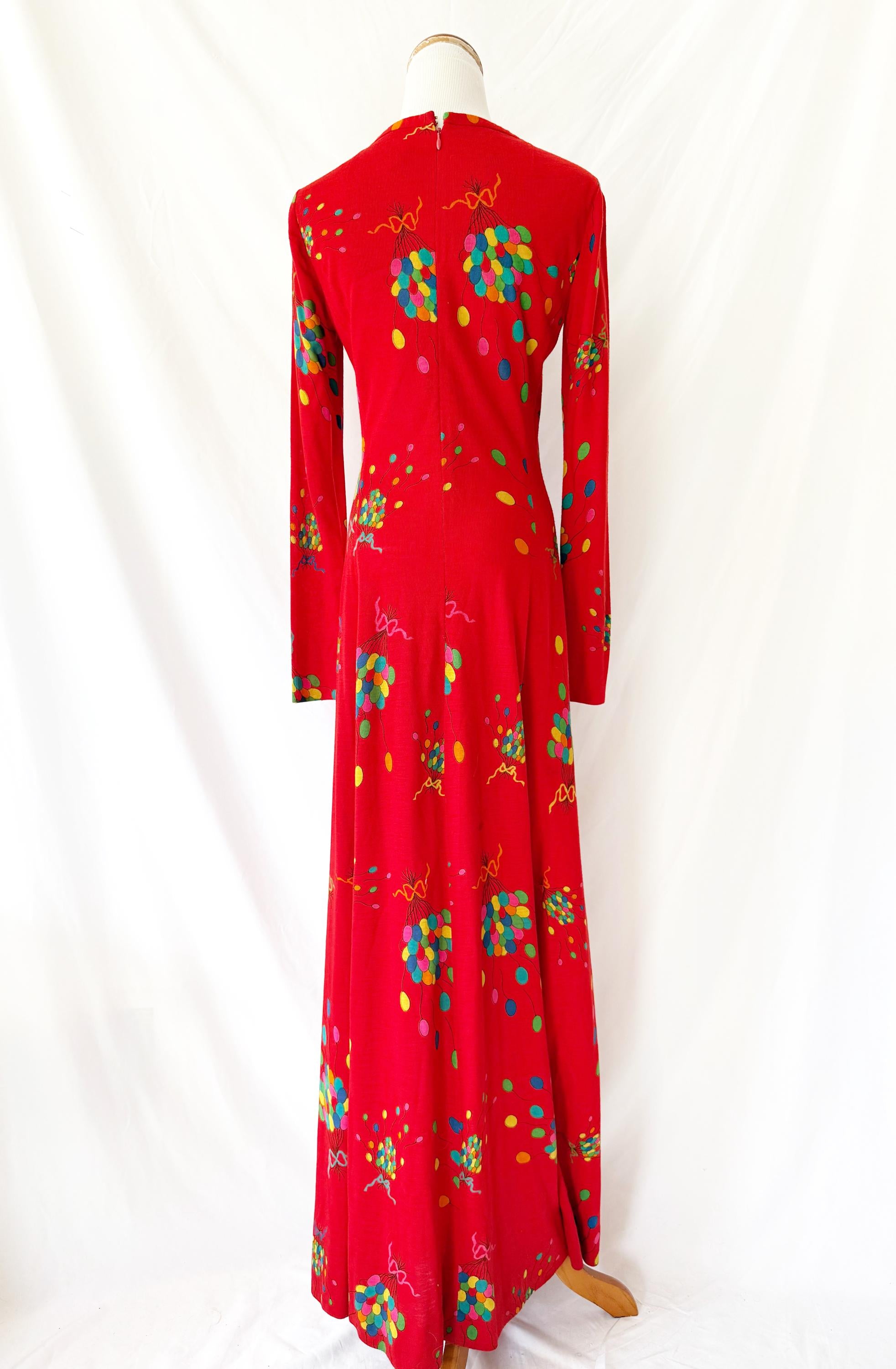 Vintage 1960s Balloons Wool Dress by Papillon for Ms. Bergdorf Goodman Small