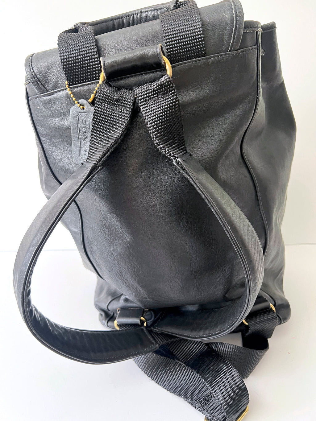 Coach NY Black Leather Backpack