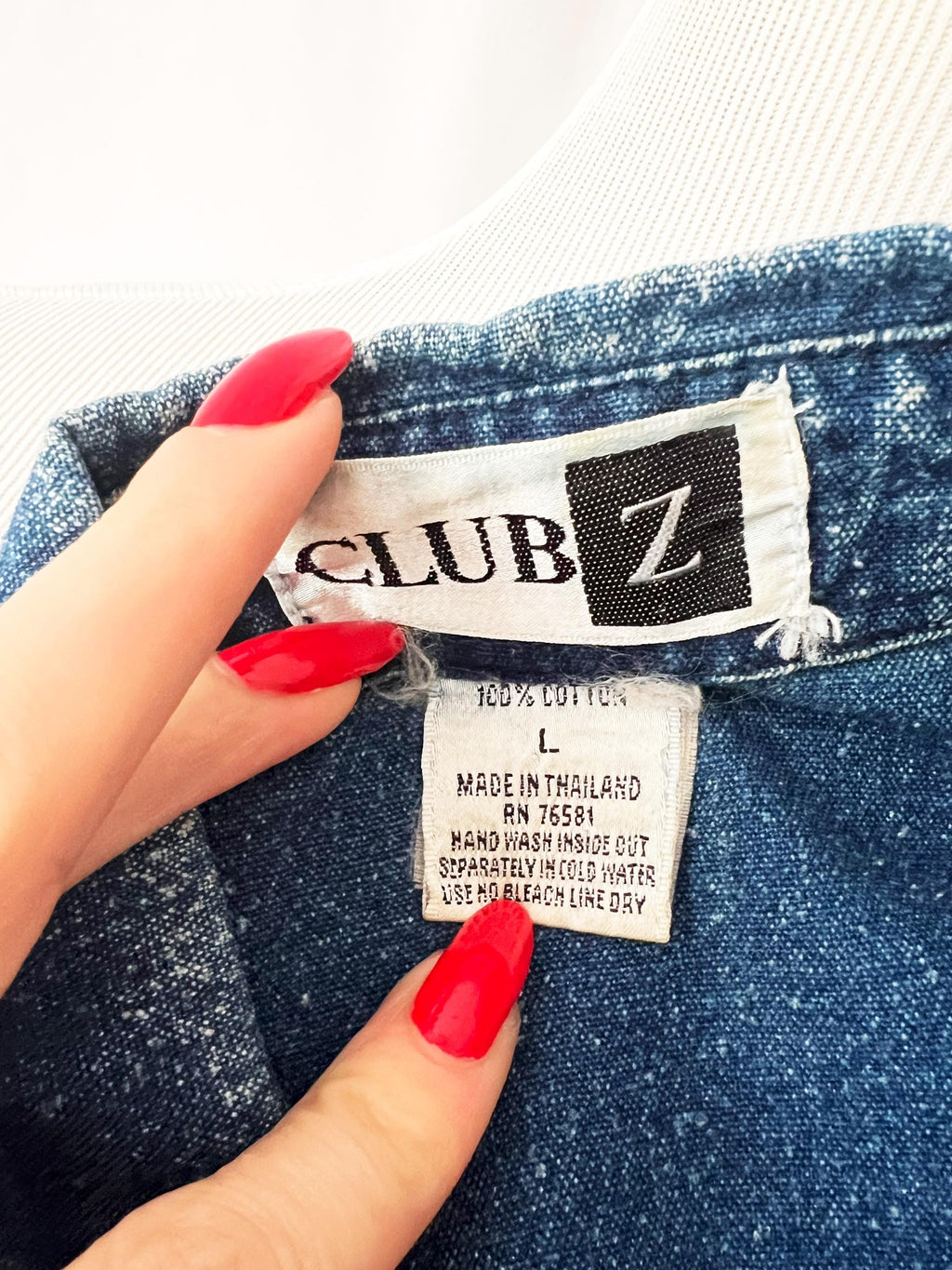 vintage 80s sequins and pearls denim shirt large