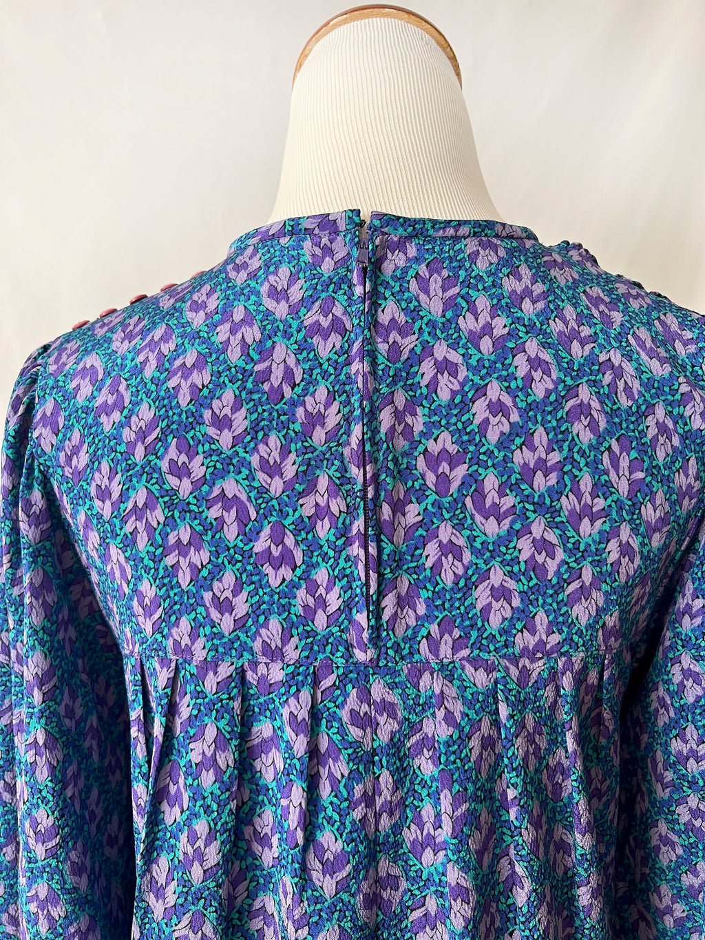 Vintage 90s Babydoll Dress / Leslie Fay / medium