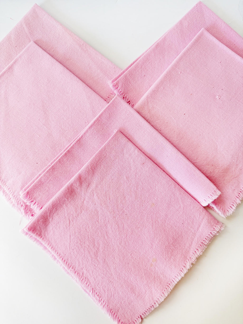 Set of 6 Pink Cotton Napkins
