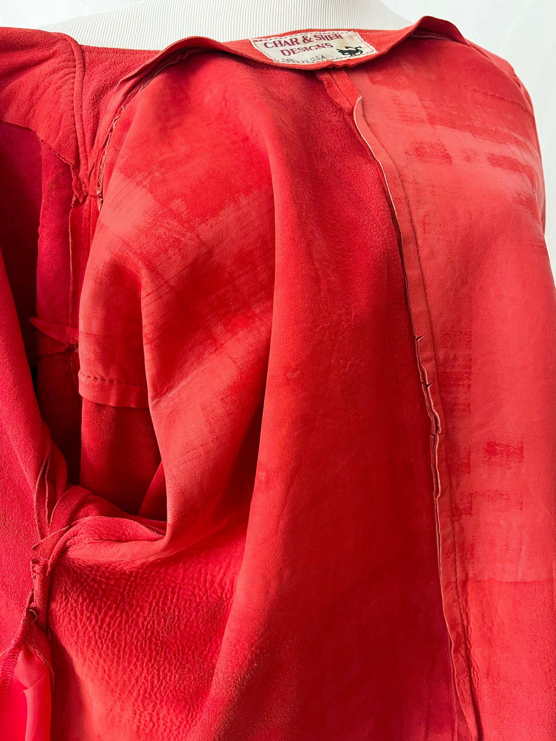 vintage suede jacket /saffron leather /  made in new mexico / medium