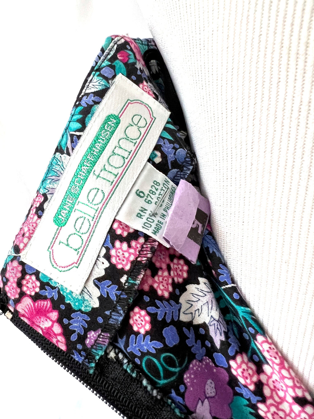 floral strapless summer dress jane schaffhausen for belle france size 6