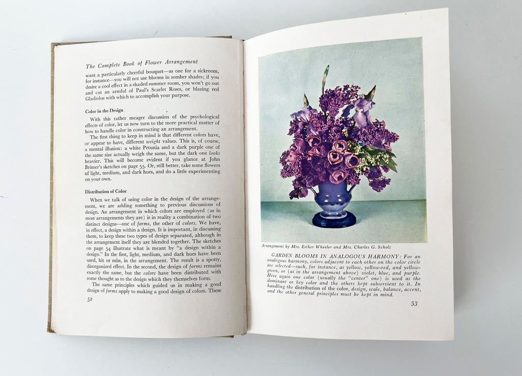 1947 Flower Arrangement Book: Rockwell and Grayson, First Edition Hardcover