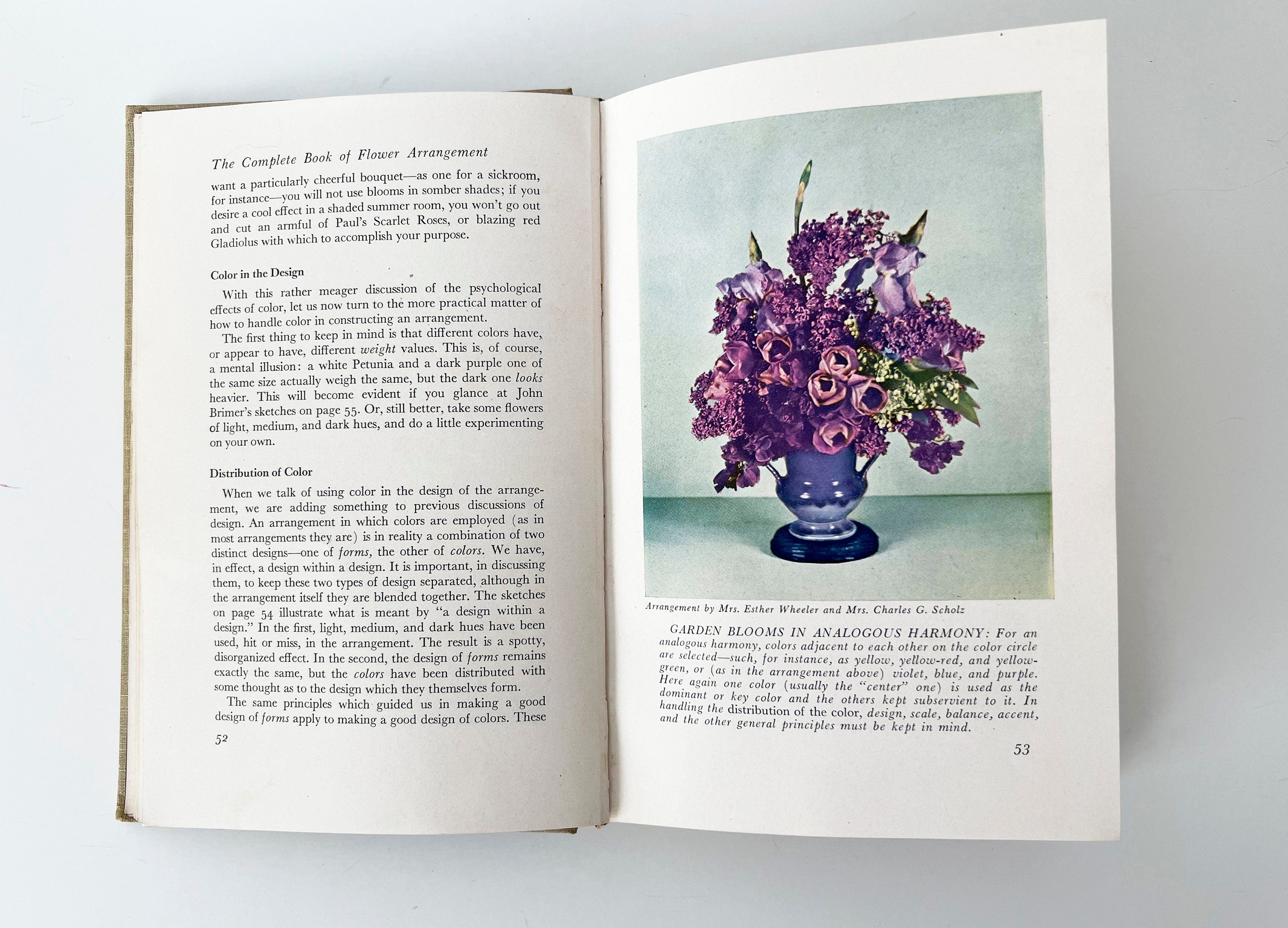 1947 Flower Arrangement Book: Rockwell and Grayson, First Edition Hardcover